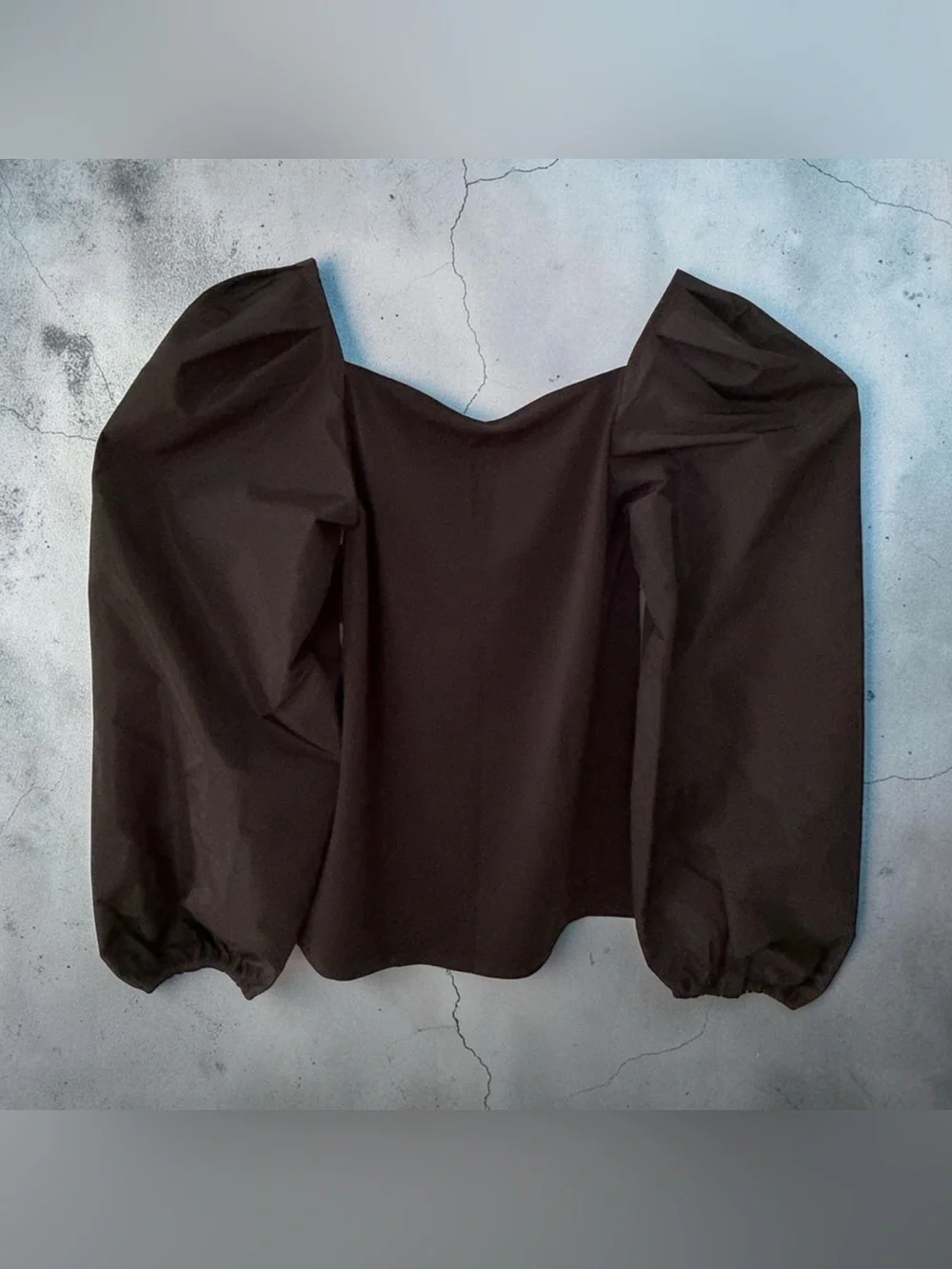 NWT LOFT Puff Sleeve Square Neck Top